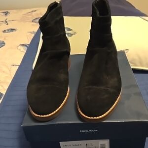 Cole Haan Women's Black Suede Ankle Boots